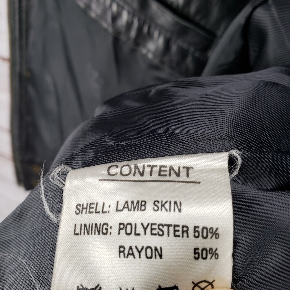 Monaco Leather Italy Men's Snap/Full Zip Lambskin Leather Jacket Size XL - Picture 8 of 16